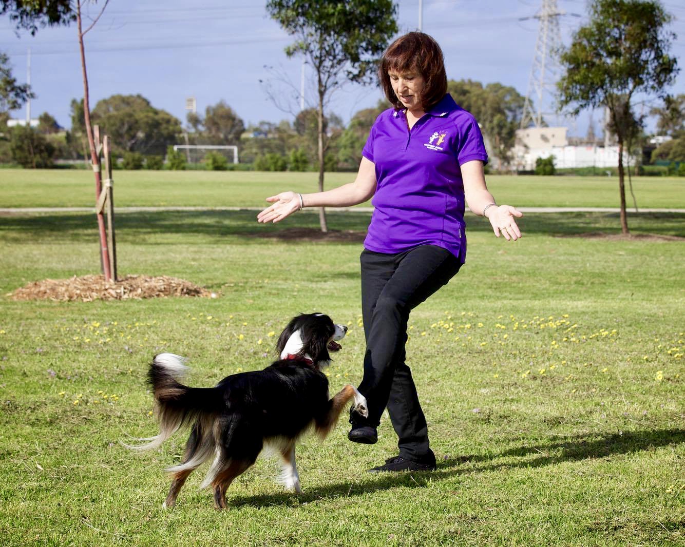 A dog&rsquo;s life: Janette Wilson and Scarlette go through their paces. PIC: Supplied