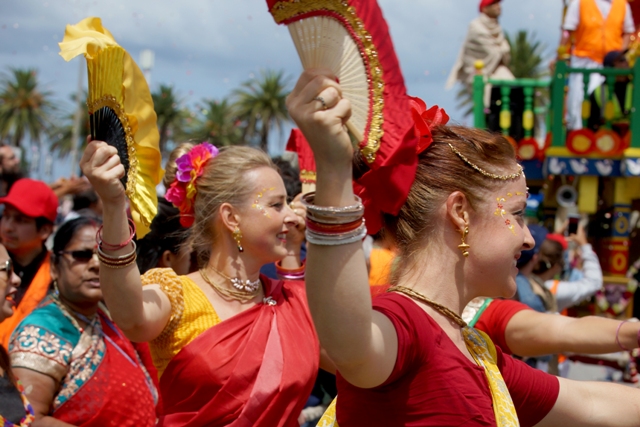 Hindu festivals, such as this year’s Rath Yatra in St Kilda, are drawing strong crowds. PIC: Supplied