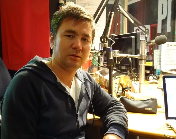 Hazara musician Taqi Khan in the Collingwood studio of PBS FM. PIC: Emily Porrello