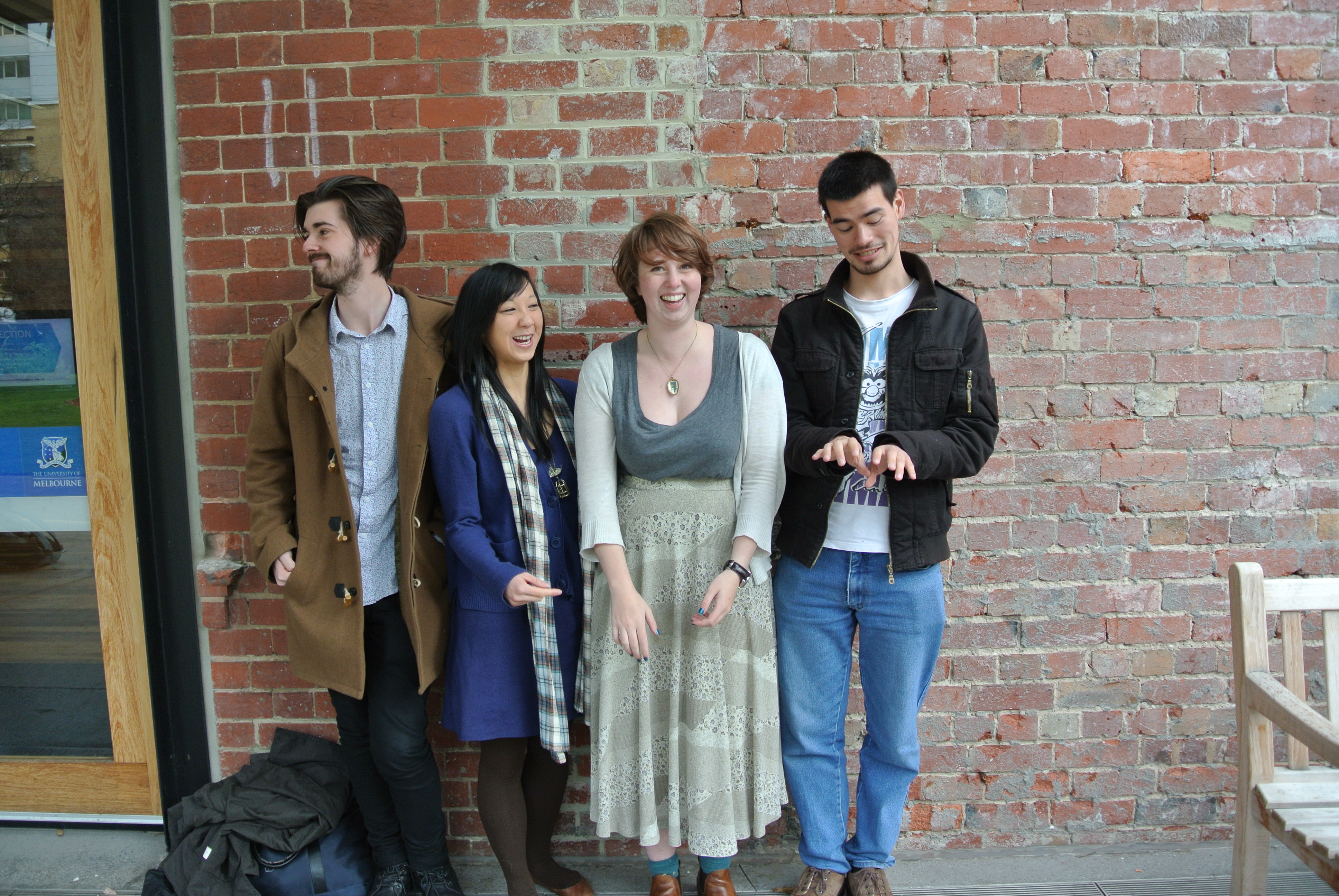 Farrago&rsquo;s 2014 editorial team: (from left) Sean Watson, Michelle See-Tho, Zoe Efron, Kevin Hawkins.
