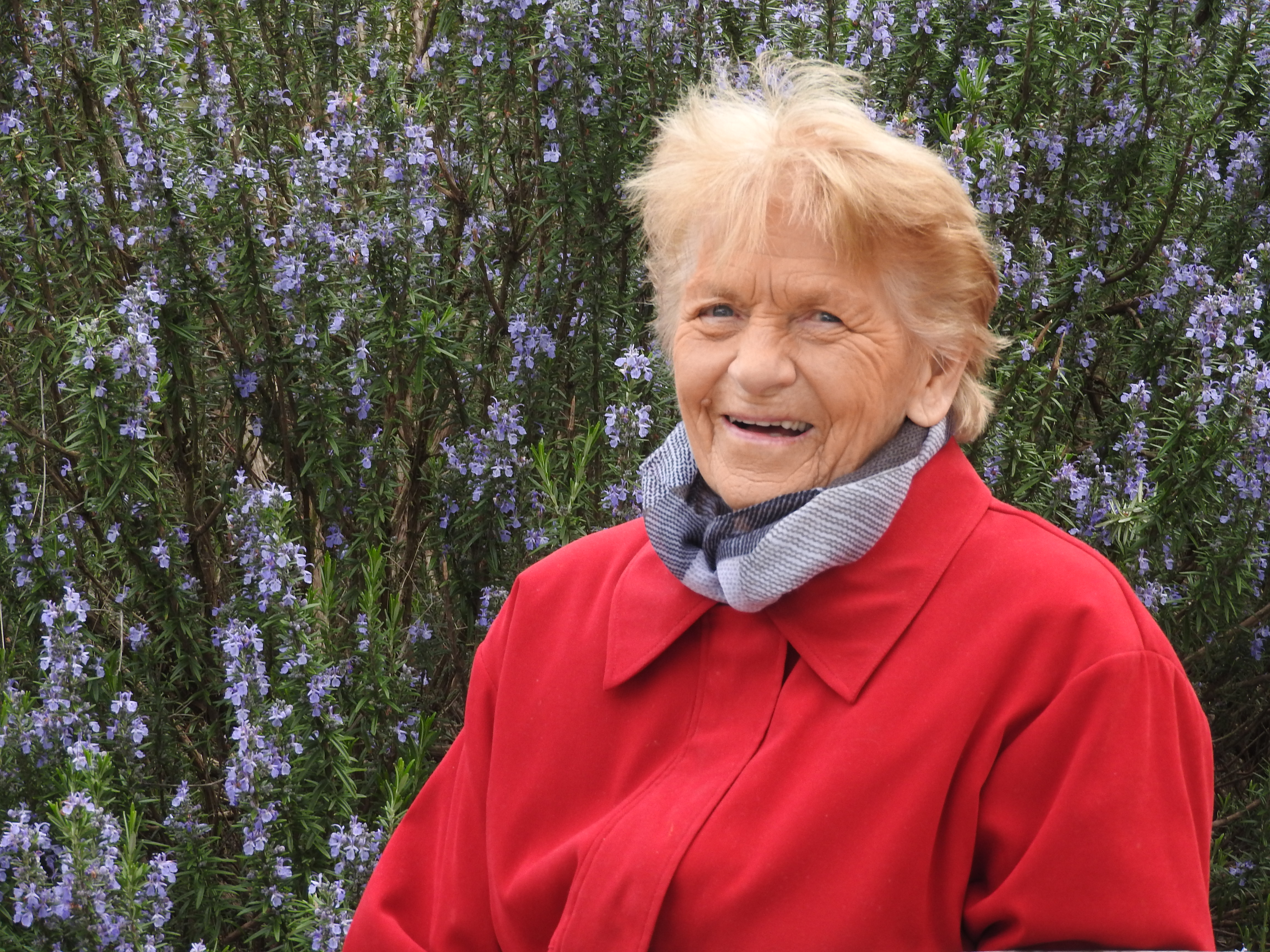 Jean Welsh in the community gardens she and Bill helped create to mark the town’s centenary in 1974: “When we wanted something, the community pulled together and made it happen, we didn’t rely on government grants.” Picture: Jordyn Beazley