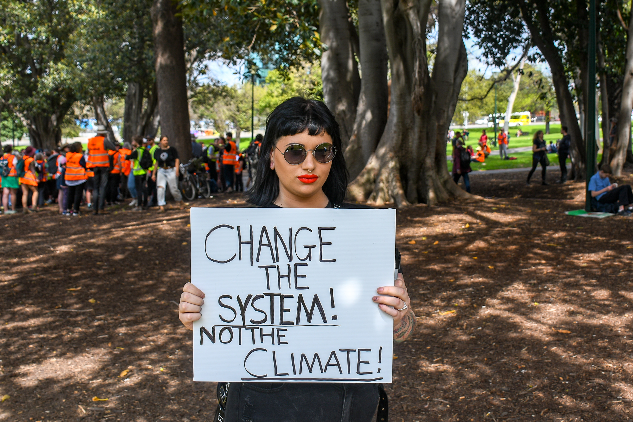 &ldquo;We [women] care about children, the future &hellip; if that quality of life does dip, then women are more at risk of abuse and being hurt,&rdquo; says Nicole Farrell. Picture: Jack Banister
