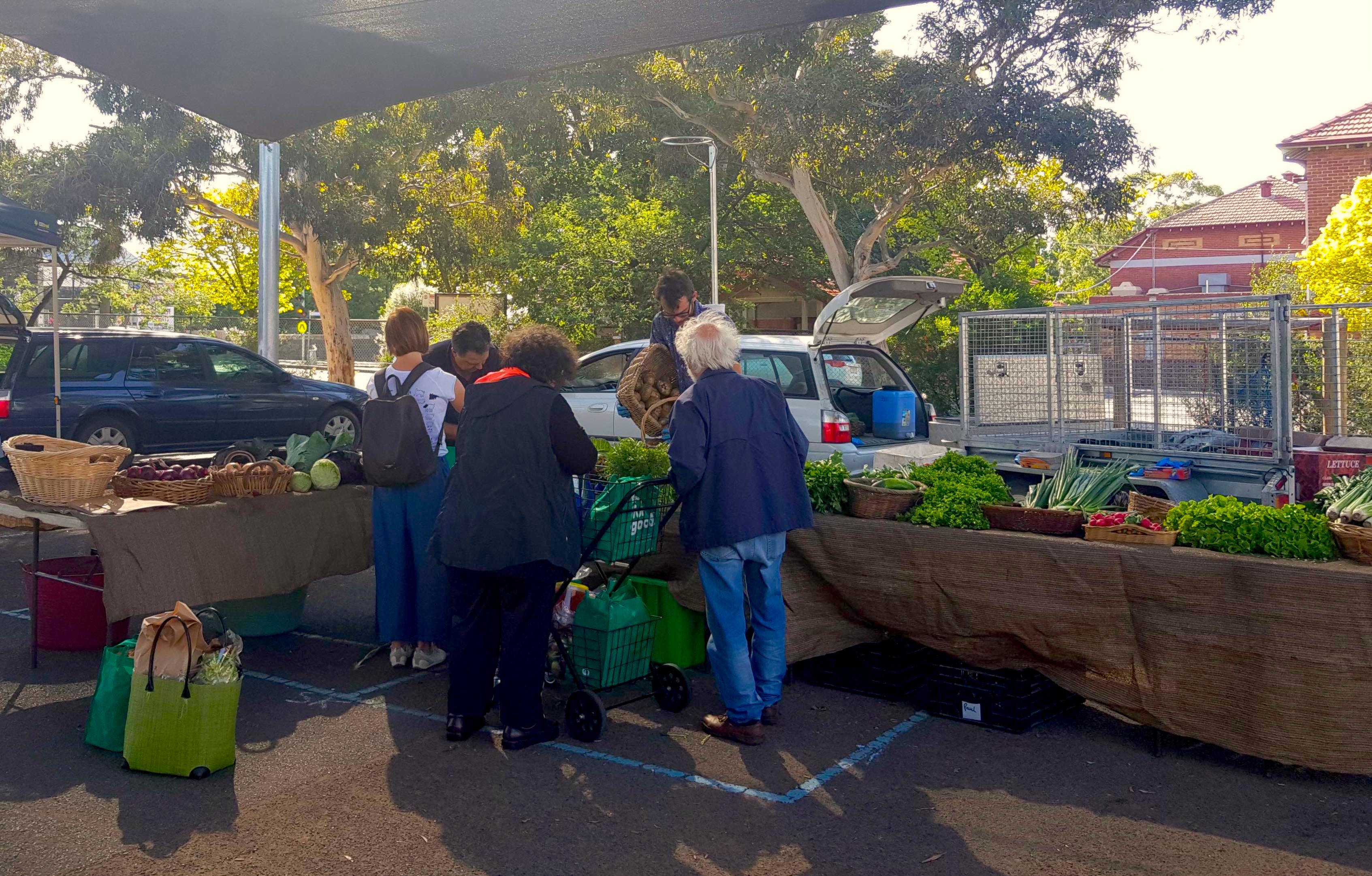 One woman almost causes a scene at Coburg Farmers Market when she fails to keep a 1.5m distance.