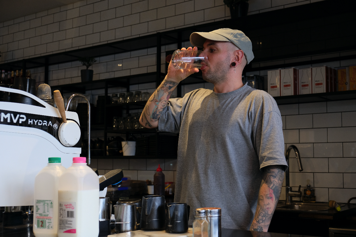 Barista Johnny said he was concerned about being required to collect names and contact details from cafe patrons.