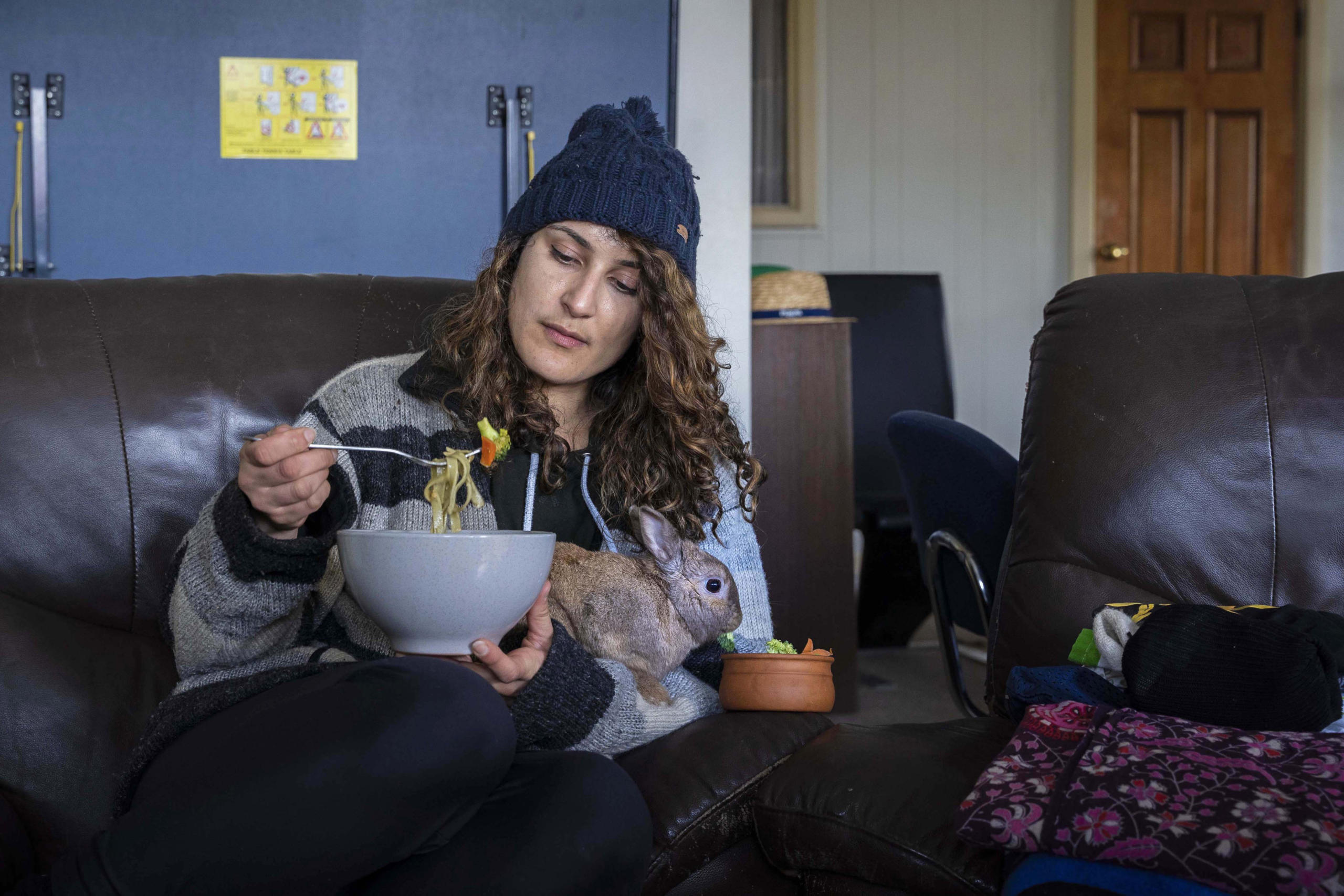 After spending almost 18 months in lockdown, Aleesha is struggling with a lack of motivation at university. But having Patience as company has helped: &ldquo;having Patience imbues responsibility and routine,&rdquo; Aleesha says. Photo: Aleesha Paul