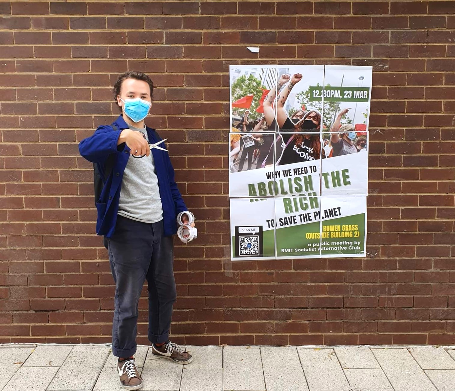 During the pandemic, James McVicar became heavily involved with Socialist Alliance. Image supplied by James McVicar.