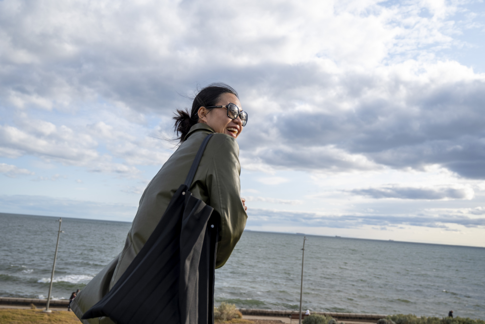 Alin Ling, an &lsquo;accompanying mother&rsquo;, sometimes enjoys peaceful walk only St Kilda Beach a or a visit to the local supermarket after dropping her son Edward Pang off at school.&nbsp; Ling lives near Point Ormond and often reflects on the beauty of the sunsets in the area.