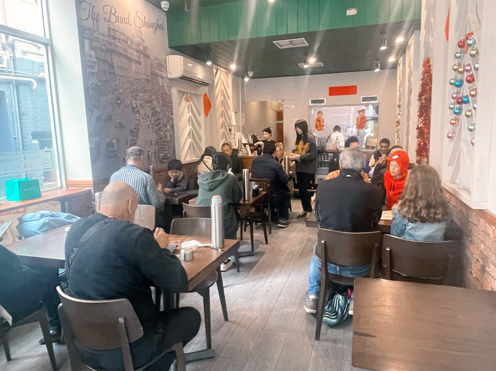 On a normal weekday lunchtime in April, Shanghai Dragon Dumpling House is crowded with customers. Photo: Jue Wang