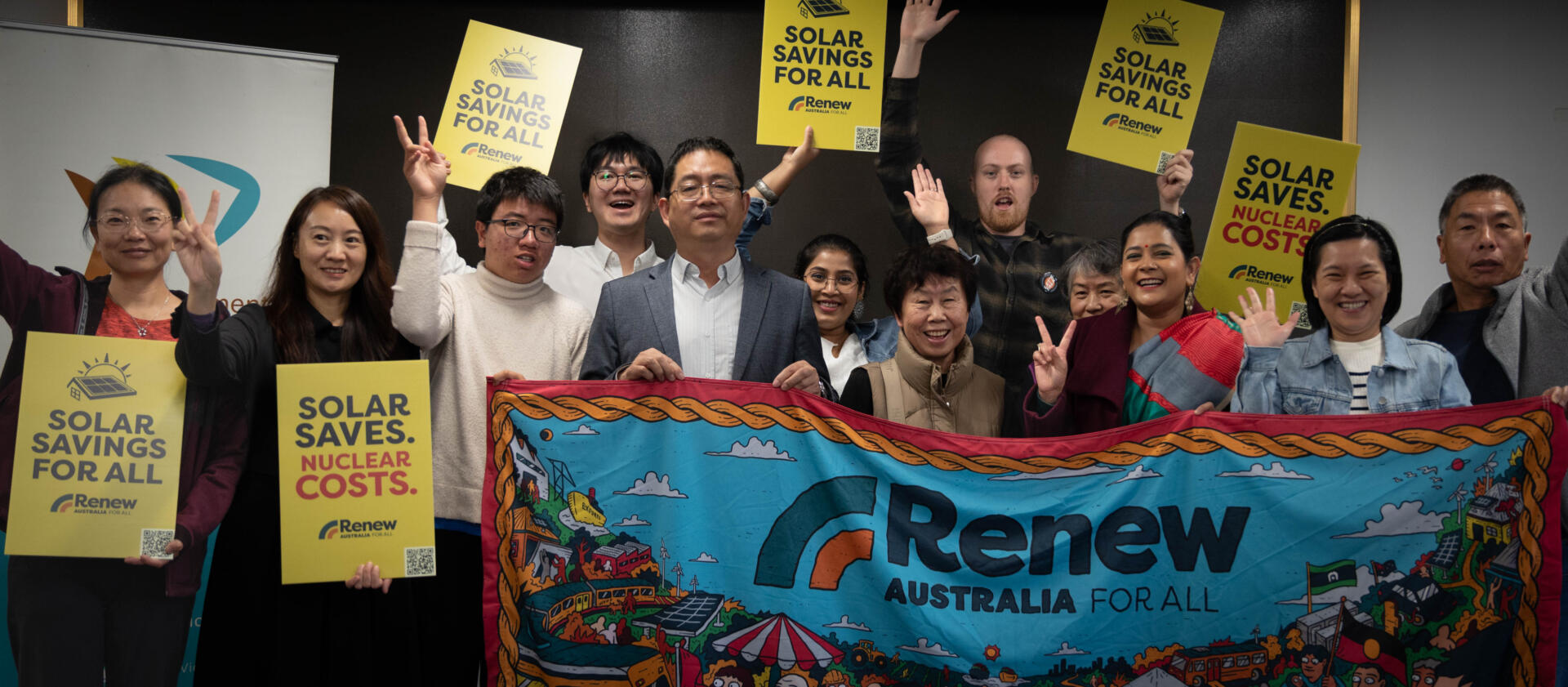 English Corner participants express strong support for solar energy upgrades, Box Hill. Photo by Theon&eacute; van der Merwe