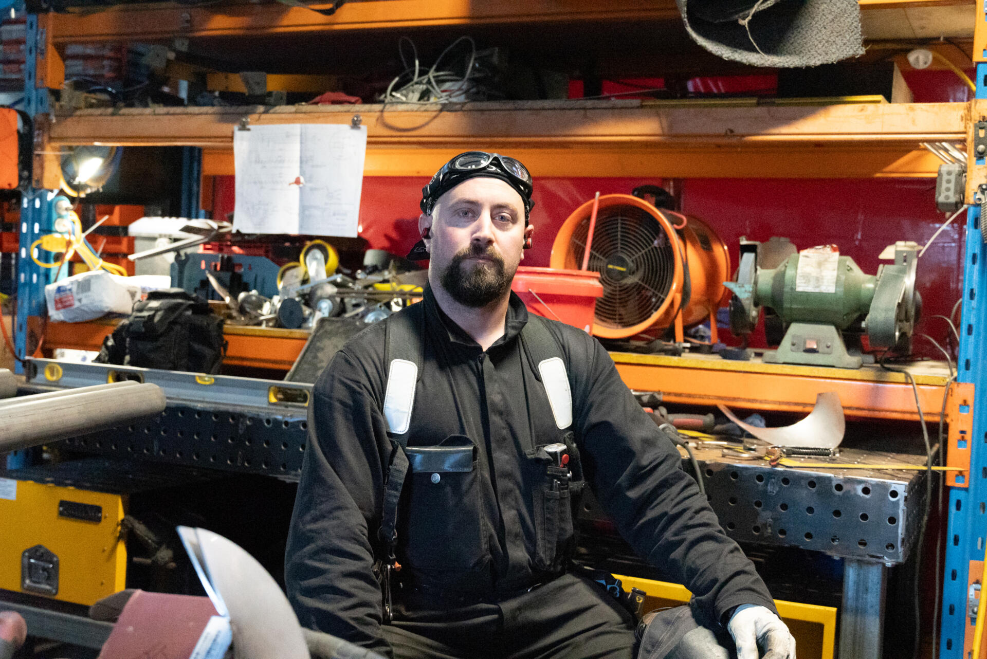 Andres Gresa MacPherson, known as &ldquo;Sparks&rdquo;, sits inside his workshop at FML surrounded by grinders, welders and a tangle of metal offcuts. As an enthusiast turned professional, &lsquo;Sparks&rsquo; calls the process &ldquo;hot, loud and strangely calming&rdquo;. After COVID, he started his own business and now runs Arcs &lsquo;N Sparks Fabrication.