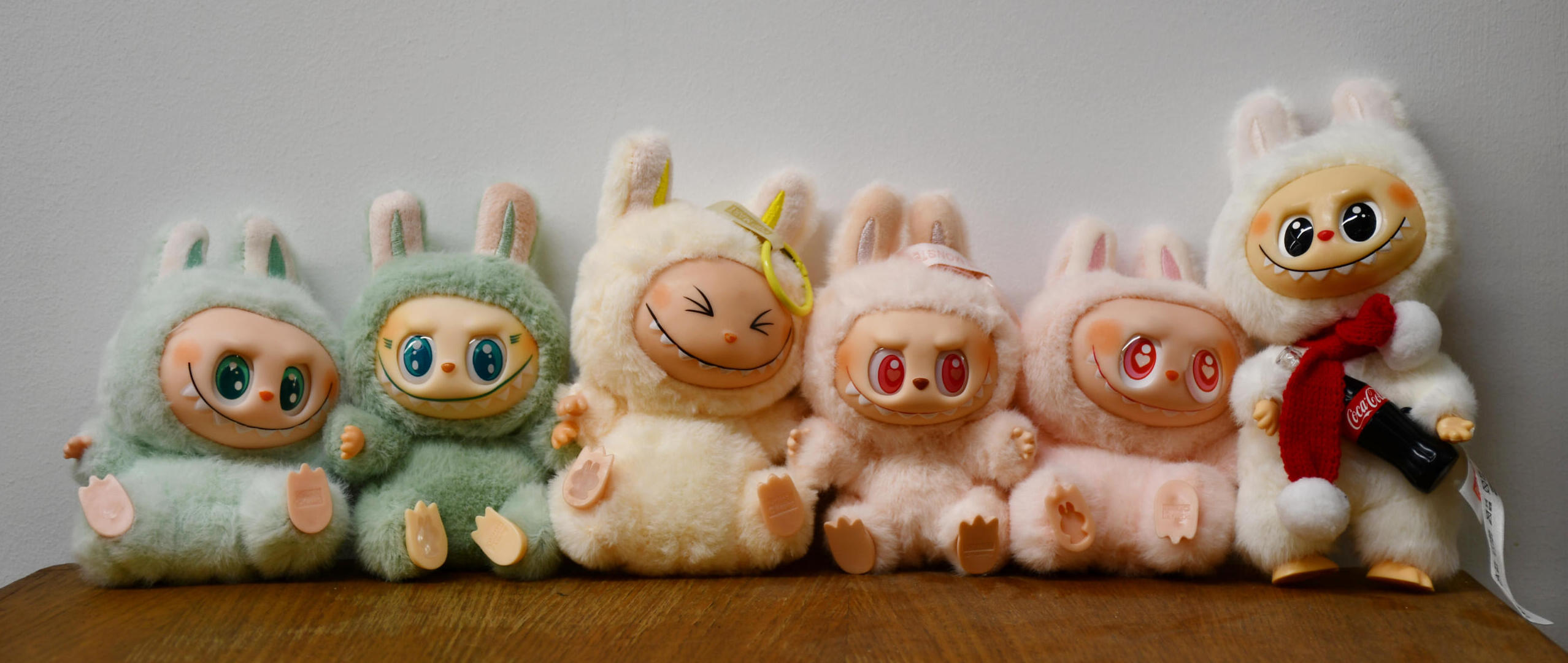 A line up of Labubus and Lafufus. Can you tell the real from the fake? Photo by Ashleigh Wyss