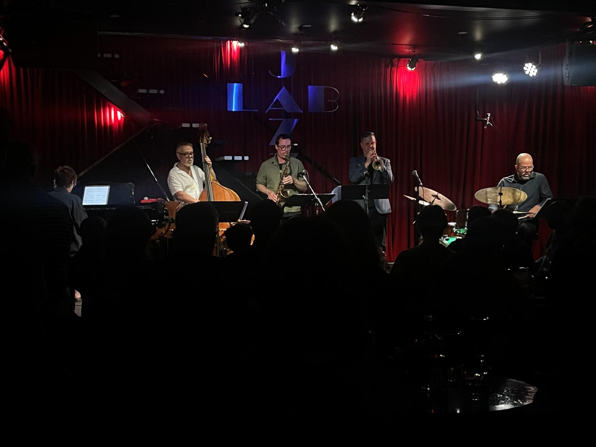 Browne&rsquo;s band performing their tribute to the late musician at The JazzLab (L-R: Keller, Haywood, Noy, Ball, Beck). Photo by Siena Kinkela.