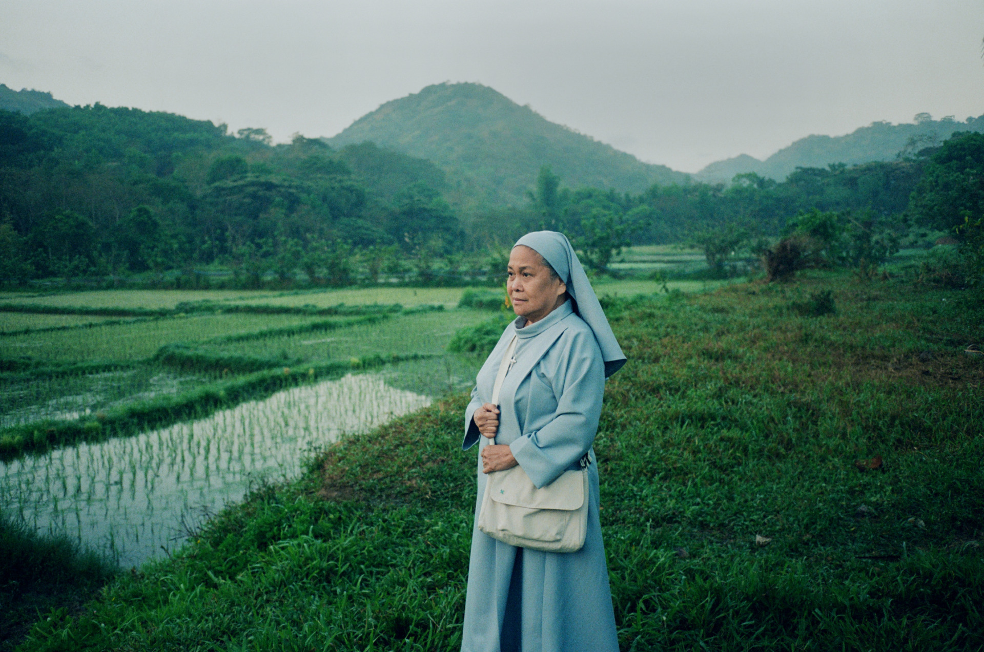 Ruby Ruiz as Sister Yolanda in&nbsp;<em>First Light</em> (2025). Supplied.