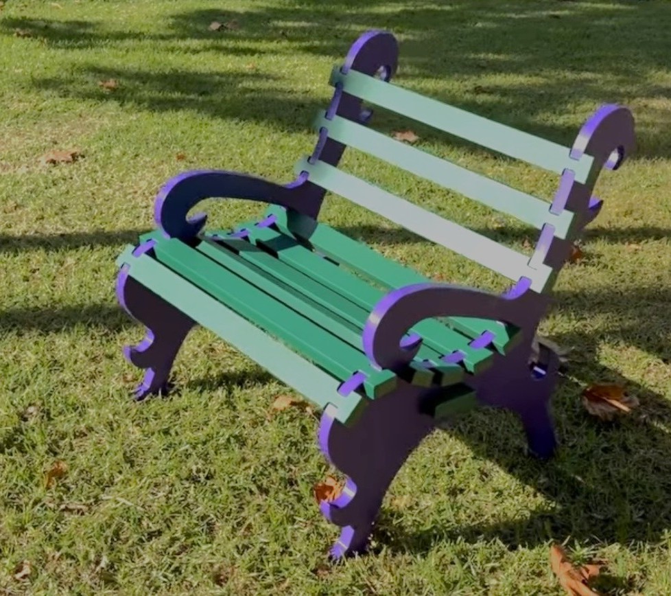 Cadden&rsquo;s Parque chair, made from 90 per cent post-industrial waste. Image: Polly Cadden @futureremade, Instagram