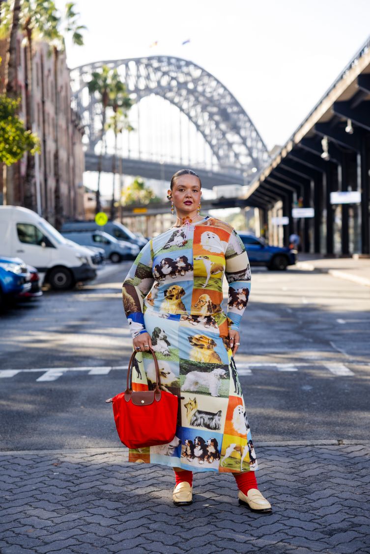 Model and content creator Annika Nielsen at Circular Quay for the event. Image supplied.