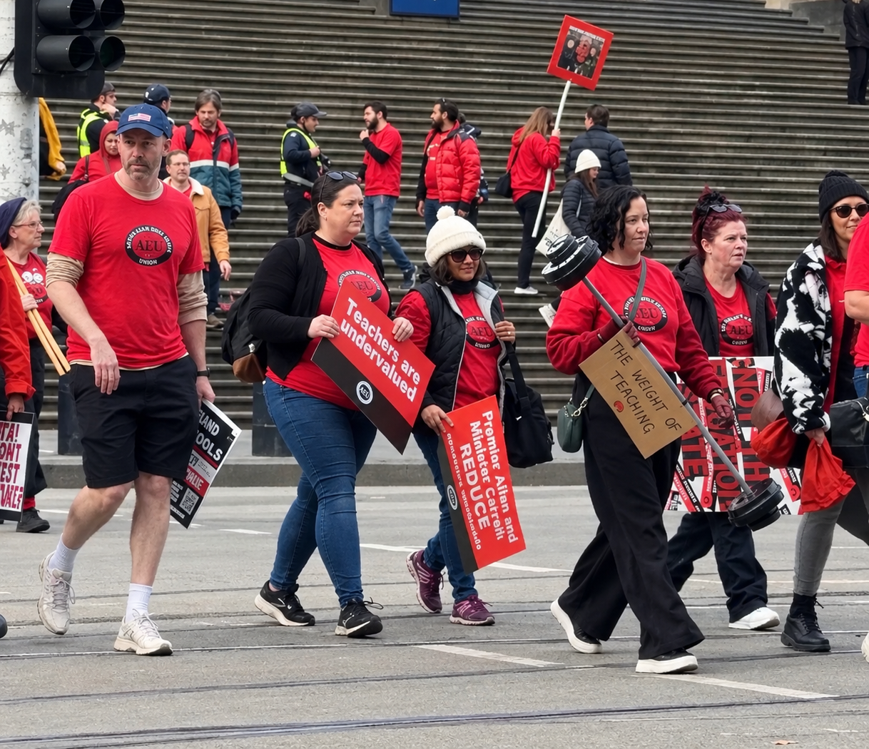 &ldquo;I&rsquo;ve only just entered the profession recently, but I can definitely tell you it&rsquo;s not easy work&rdquo;: Aidan Cusack, a teacher of just over a week, who marched to Parliament with thousands of teachers. Photo by Preeshita Shah.