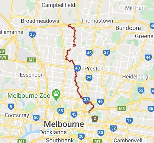 The Merri Creek Trail stretches through the inner northern suburbs of Melbourne. Source: Streets Alive Yarra.